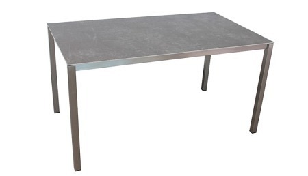P Table de jardin céramique 160 x 80 cm gris