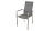 Q Chaise de jardin d'acier inox AROSA à dossier haut en deux couleurs Tissu en couleur gris
